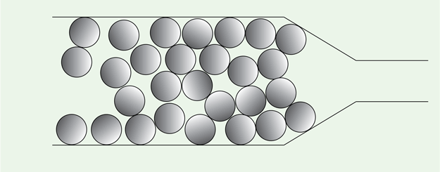 Role of liquid driving on the clogging of constricted particle suspensions